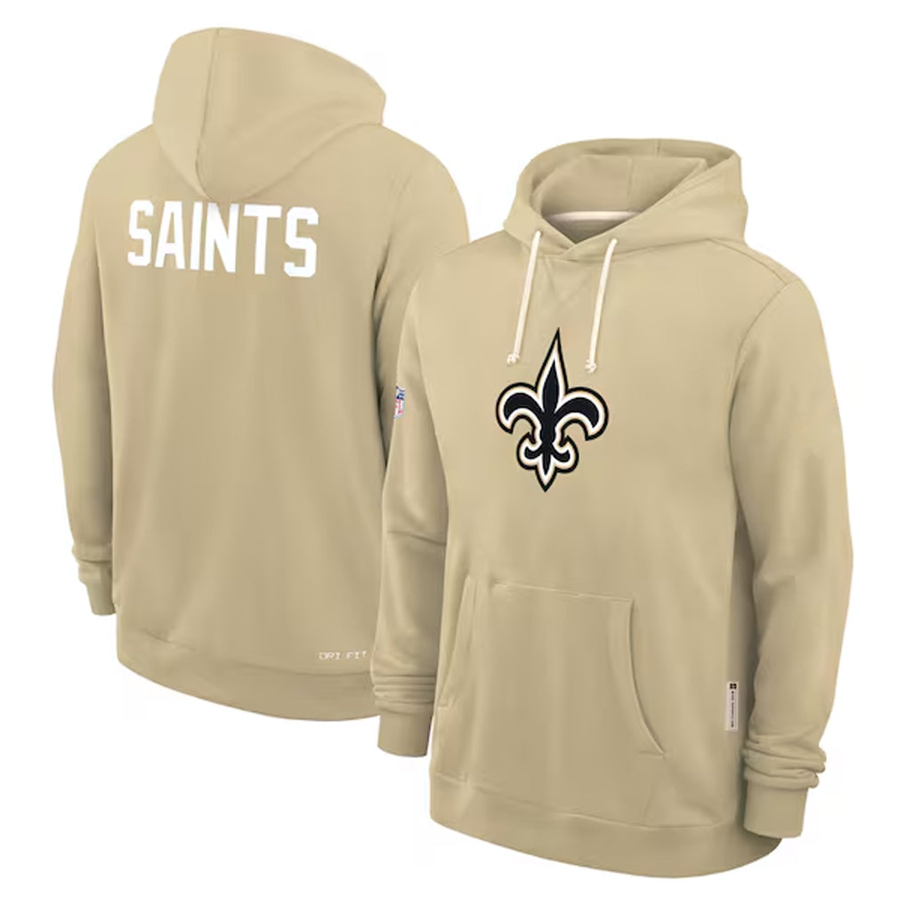 Ndoa NO.Saints Gold Pullover Hoodies Limited Blank Player Stitched Jerseys