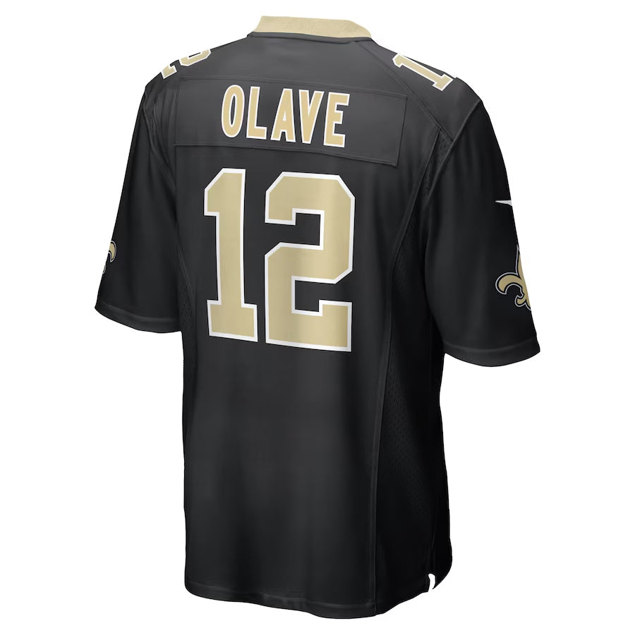Ndoa NO.Saints #12 Chris Olave Player Black Home Game Stitched Jerseys