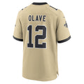 Ndoa NO.Saints #12 Chris Olave Player Gold Alternate Game Stitched Jerseys