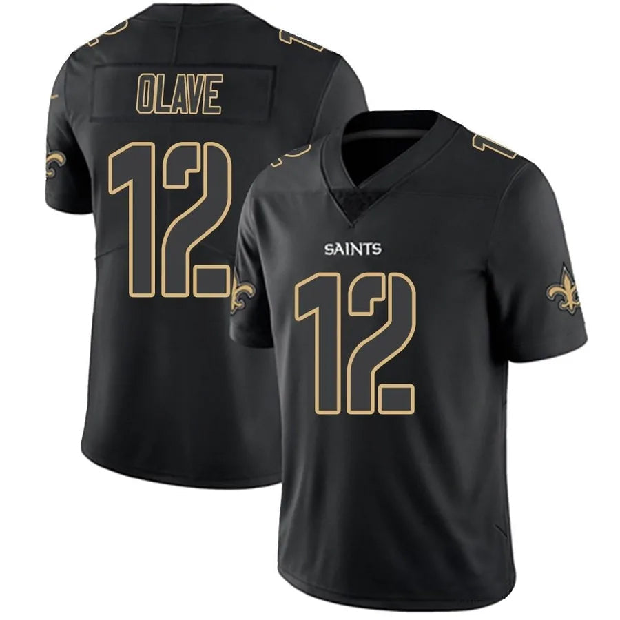 Ndoa NO.Saints #12 Chris Olave Player Limited Black Impact Stitched Jerseys