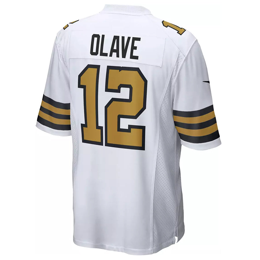 Ndoa NO.Saints #12 Chris Olave Player White Alternate Game Stitched Jerseys