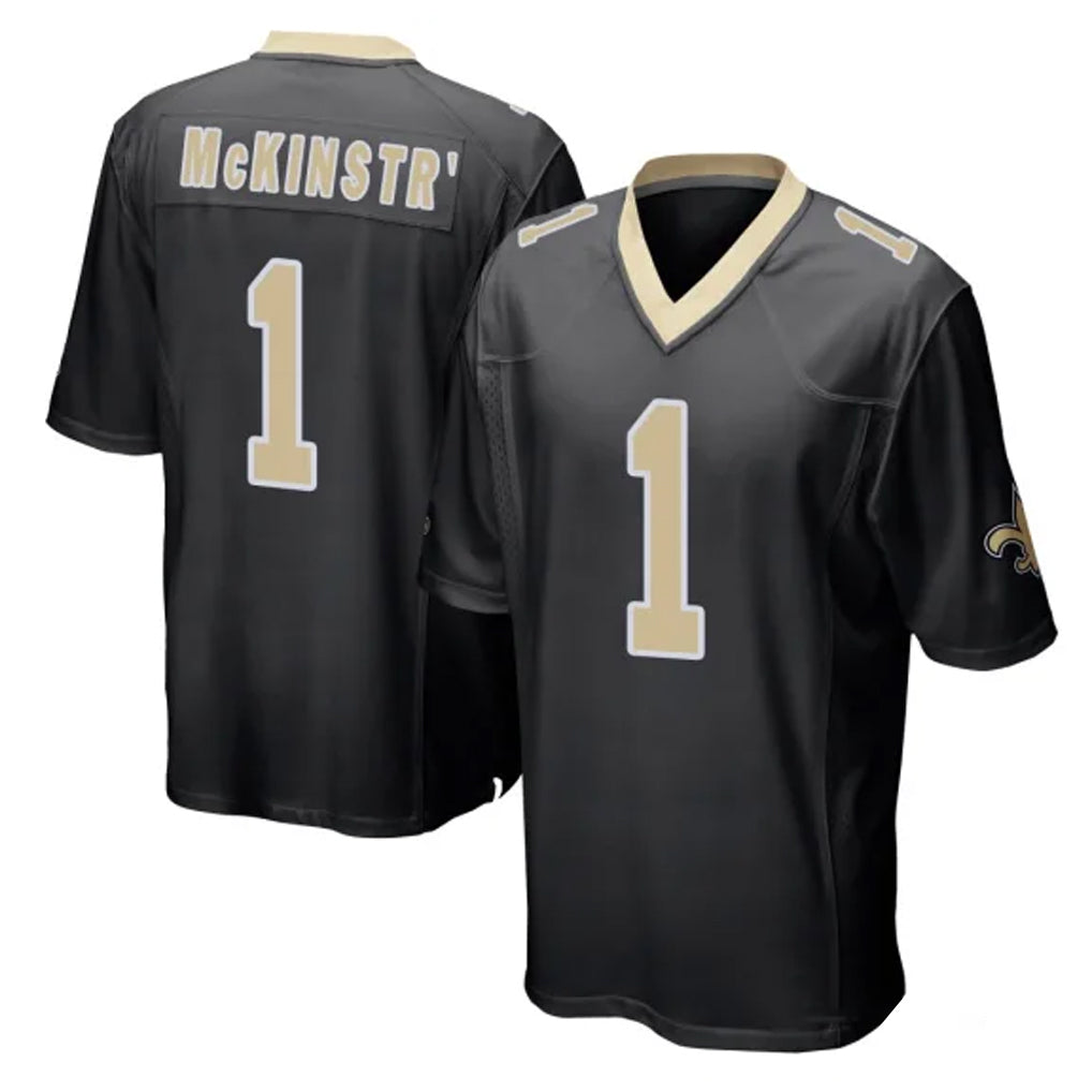 Ndoa NO.Saints #1 Kool-Aid McKinstry Player Black Home Game Stitched Jerseys
