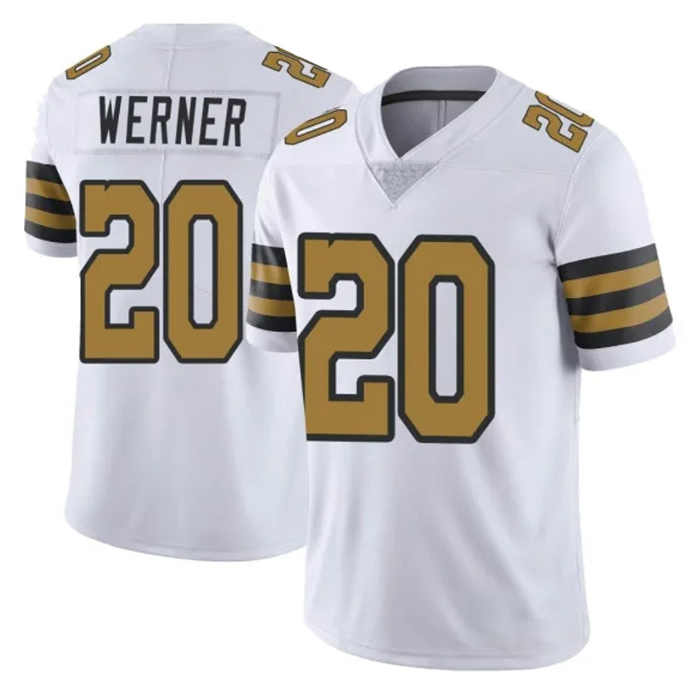 Ndoa NO.Saints #20 Pete Werner Player White Limited Color Rush Home Game Stitched Jerseys
