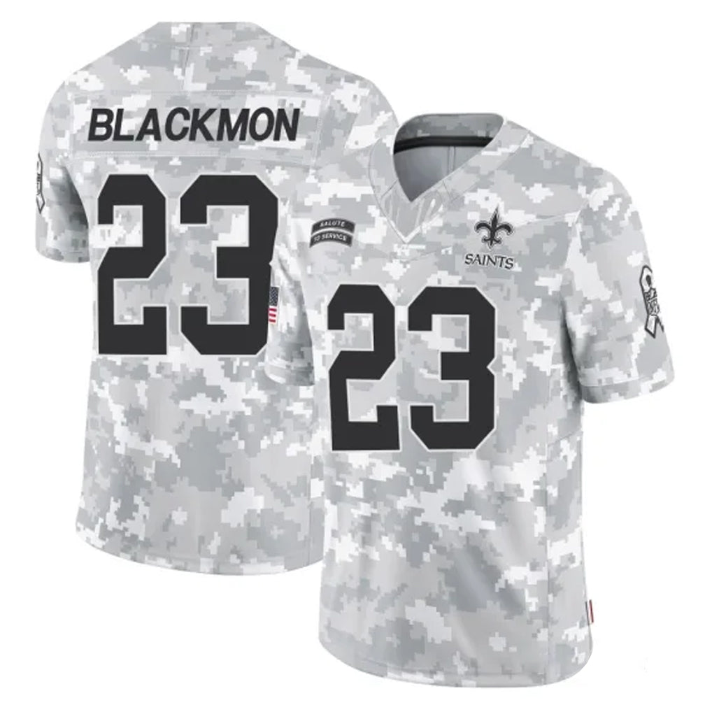Ndoa NO.Saints #23 Julian Blackmon Player Arctic Camo Salute To Service Limited Game Stitched Jerseys