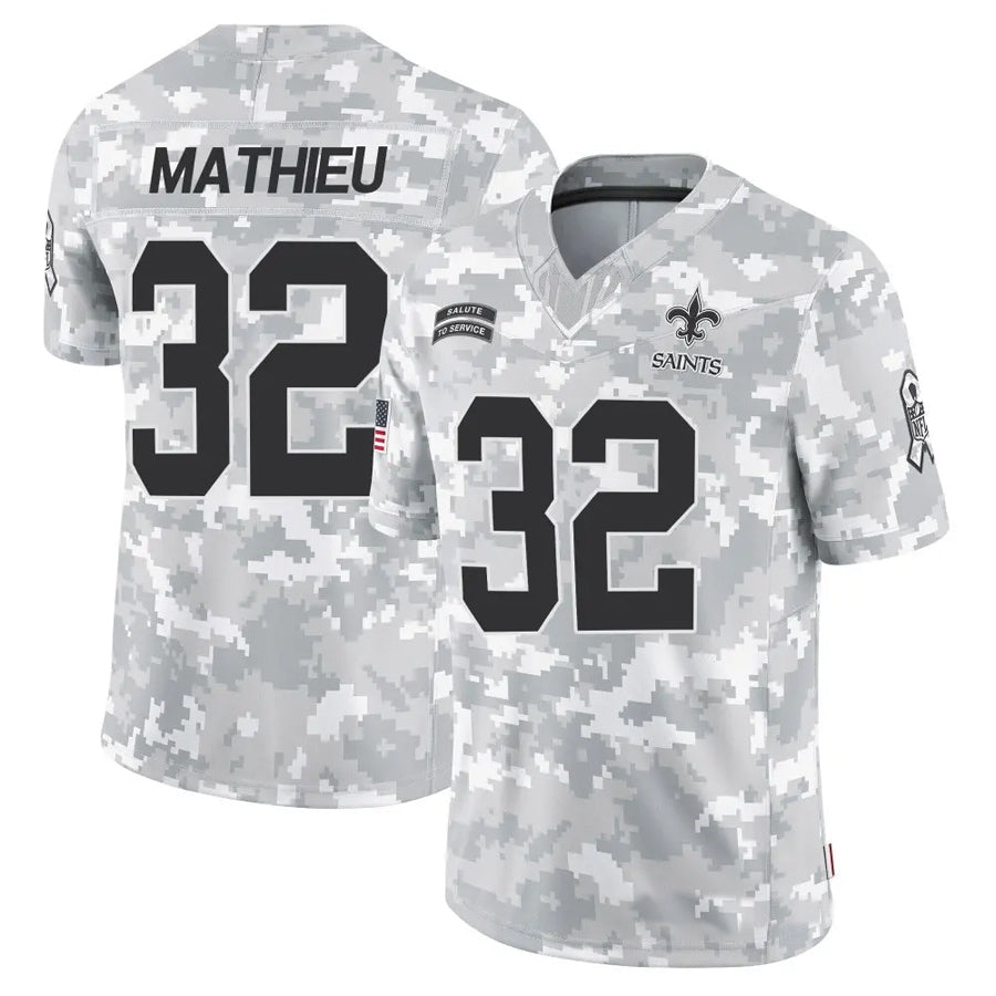 Ndoa NO.Saints #32 Tyrann Mathieu Player Arctic Camo Salute to Service Limited Stitched Jerseys