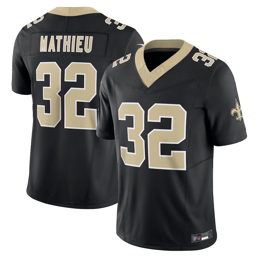 Ndoa NO.Saints #32 Tyrann Mathieu Player Black Vapor F.U.S.E. Limited Stitched Jerseys