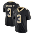 Ndoa NO.Saints #3 Travis Etienne Jr. Player Black Limited Vapor Untouchable Home Game Stitched Jerseys