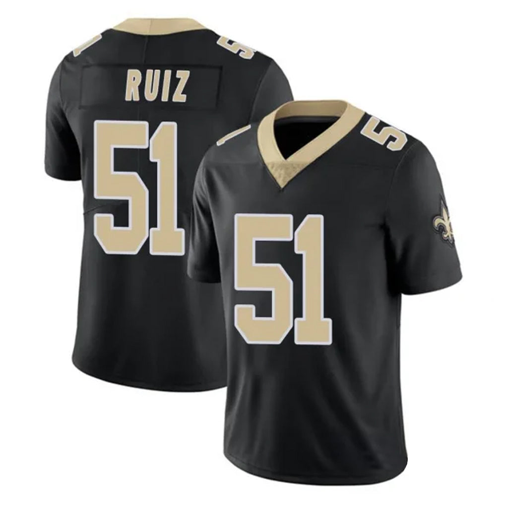 Ndoa NO.Saints #51 Cesar Ruiz Player Black Limited Vapor Untouchable Home Game Stitched Jerseys