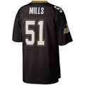 Ndoa NO.Saints  #51 Sam Mills Mitchell & Ness Black Legacy Replica Stitched Puhic Jersey