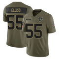 Ndoa NO.Saints #55 Kaden Elliss Player Olive 2025 Salute To Service Limited Stitched Jerseys