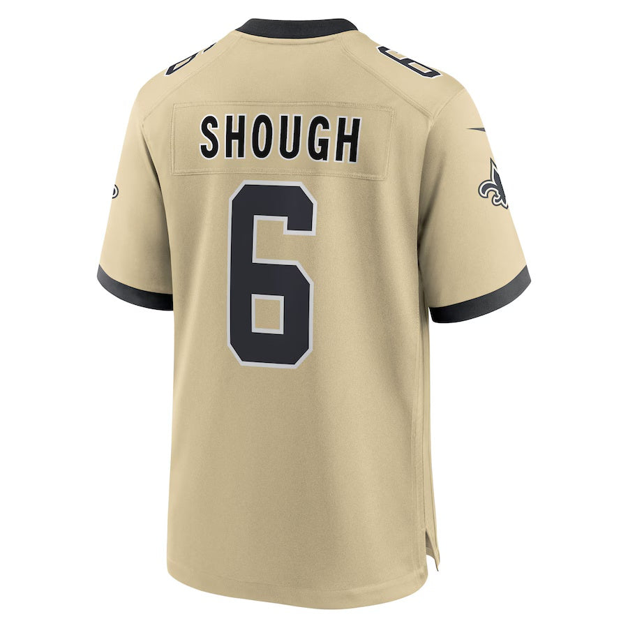 Ndoa NO.Saints #6 Tyler Shough Gold Alternate Game Player Stitched Jerseys