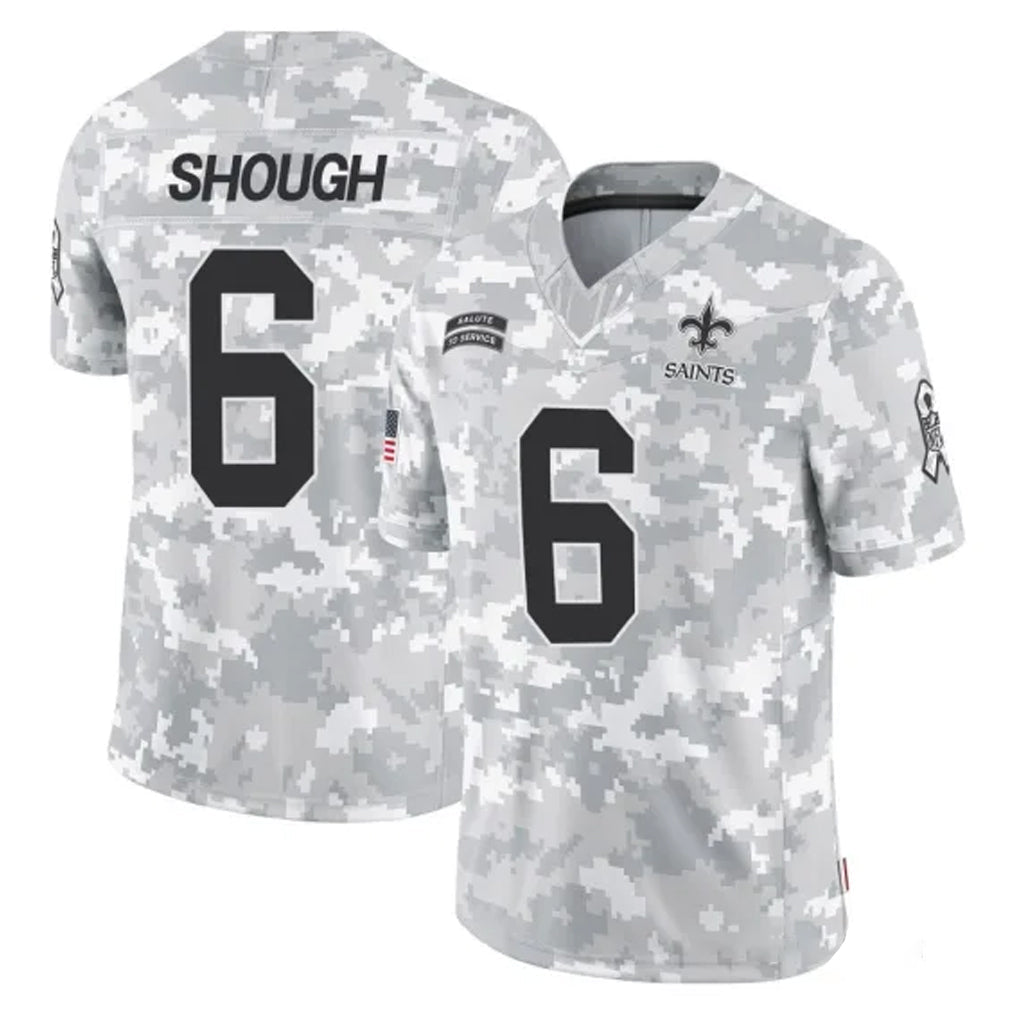 Ndoa NO.Saints #6 Tyler Shough Player Arctic Camo Salute To Service Limited Game Stitched Jerseys