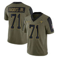 Ndoa NO.Saints #71 Kelvin Banks Jr. Player Olive Salute To Service Limited Game Stitched Jerseys