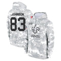 Ndoa NO.Saints #83 Juwan Johnson Player Arctic Camo Salute to Service Pullover Hoodies Limited Game Stitched Jerseys