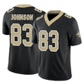 Ndoa NO.Saints #83 Juwan Johnson Player Black Limited Vapor F.U.S.E. Home Game Stitched Jerseys