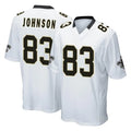 Ndoa NO.Saints #83 Juwan Johnson Player White Home Game Stitched Jerseys
