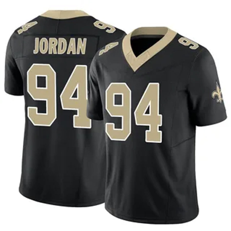 Ndoa NO.Saints #94 Cameron Jordan Player Black Vapor F.U.S.E. Limited Stitched Jerseys