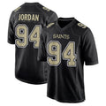 Ndoa NO.Saints #94 Cameron Jordan Player Carbon Black Fashion Game Stitched Jerseys