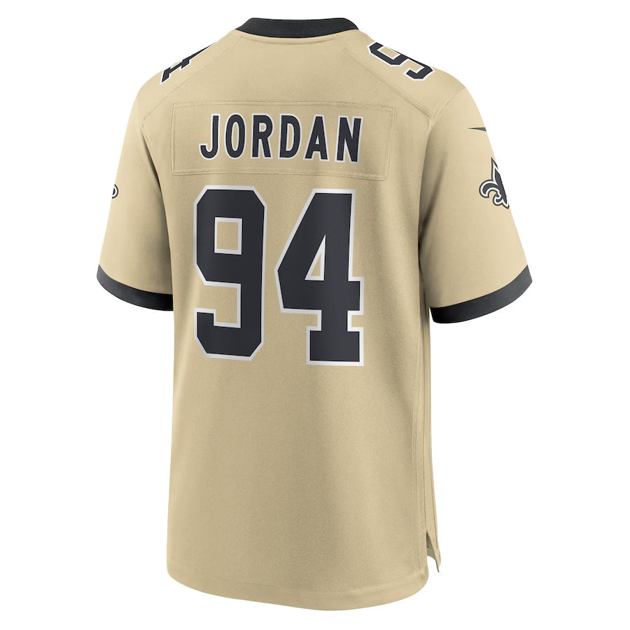 Ndoa NO.Saints #94 Cameron Jordan Player Gold Alternate Game Stitched Jerseys