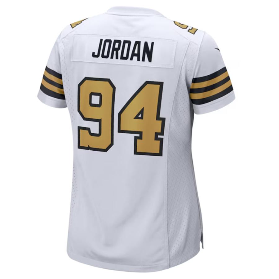 Ndoa NO.Saints #94 Cameron Jordan White Elite Player Stitched American Stitched Jersey