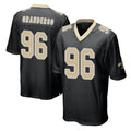 Ndoa NO.Saints #96 Carl Granderson Player Black Home Game Stitched Jerseys