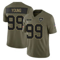 Ndoa NO.Saints #99 Chase Young Player Olive 2025 Salute To Service Limited Stitched Jerseys