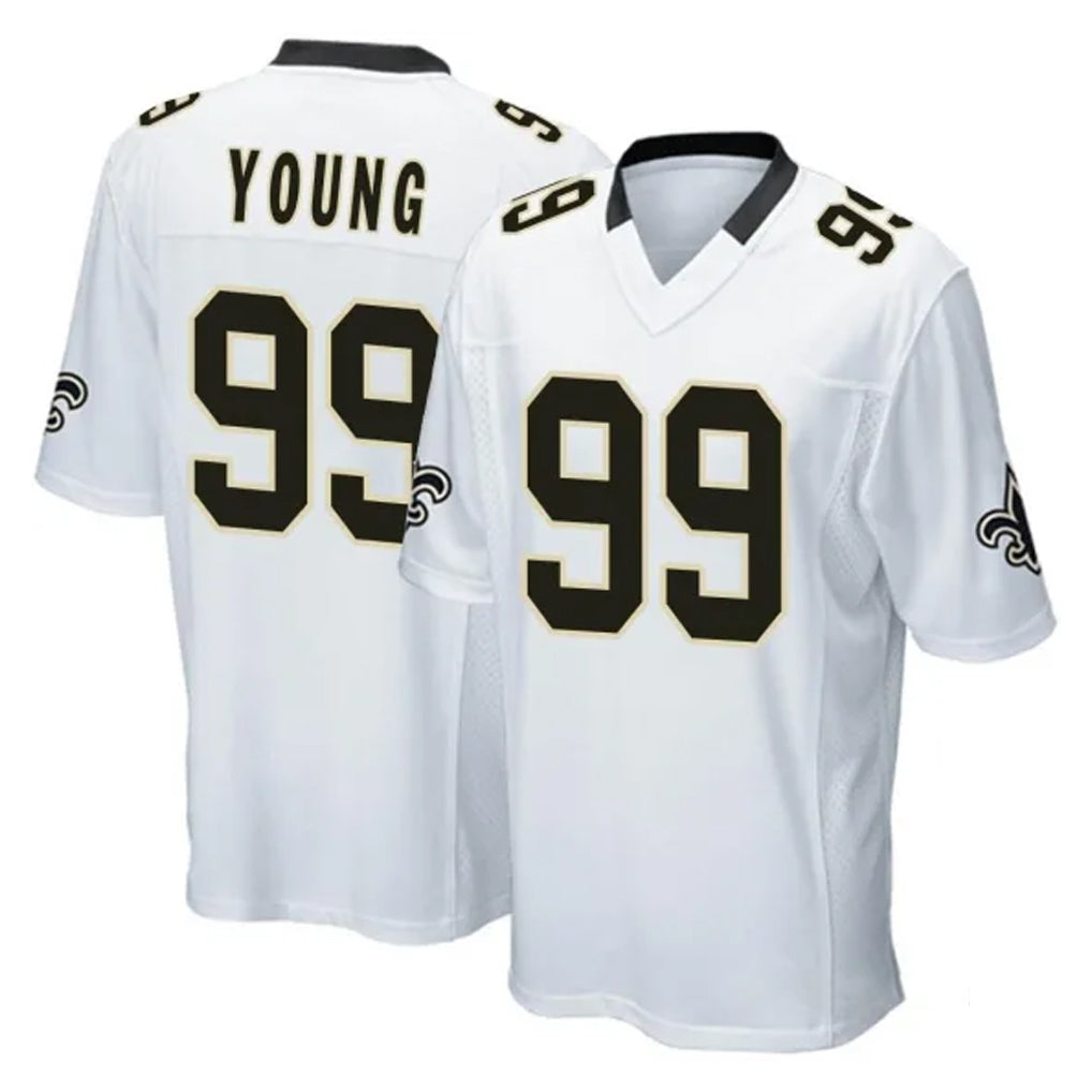 Ndoa NO.Saints #99 Chase Young Player White Home Game Stitched Jerseys