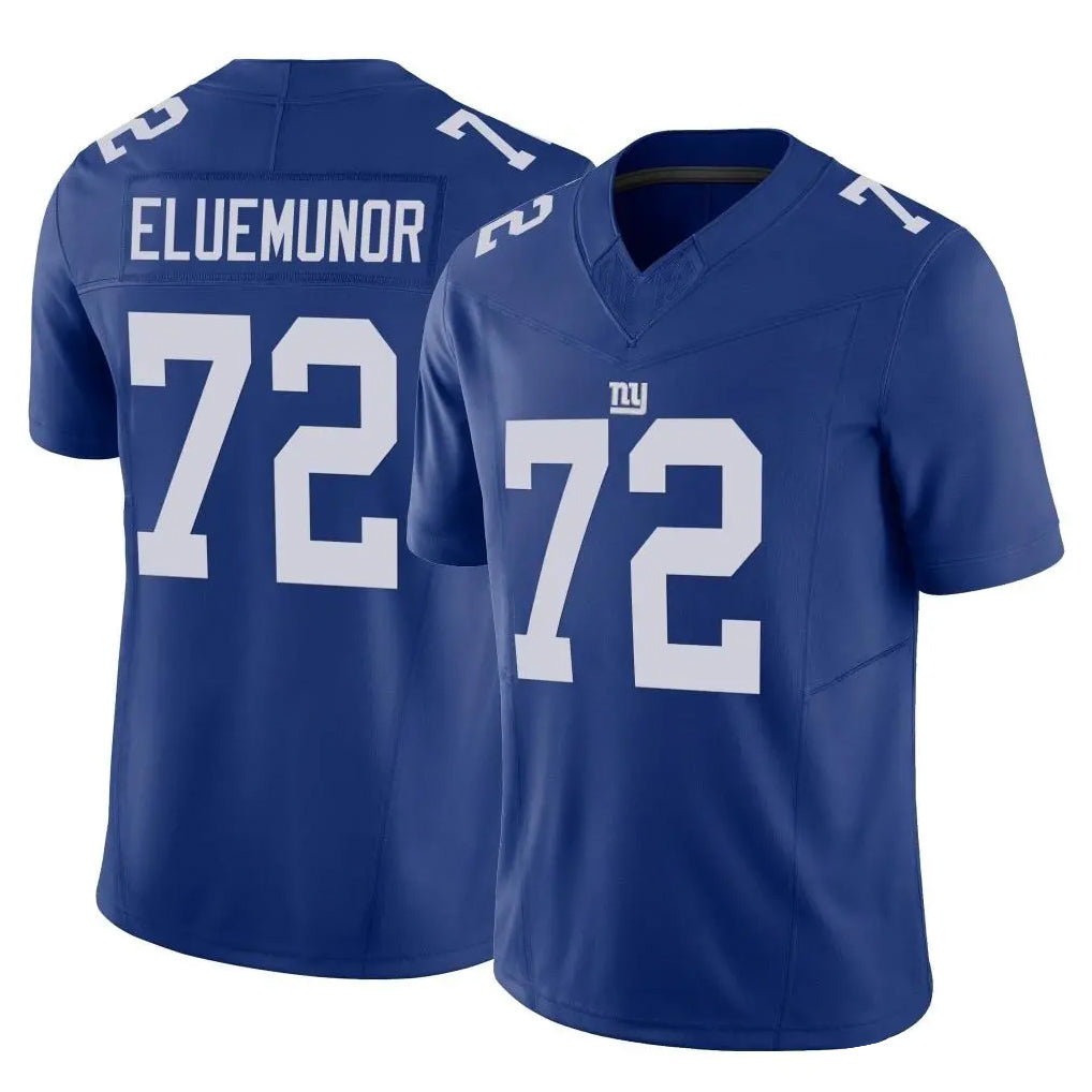 Ndoa NY.Giants #72 Jermaine Eluemunor Player Royal Limited Vapor F.U.S.E. Home Game Stitched Jerseys