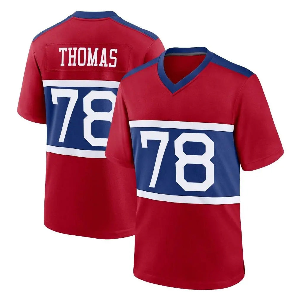 Ndoa NY.Giants #78 Andrew Thomas Player Red Century Home Game Stitched Jerseys