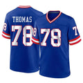 Ndoa NY.Giants #78 Andrew Thomas Player Royal Classic Home Game Stitched Jerseys