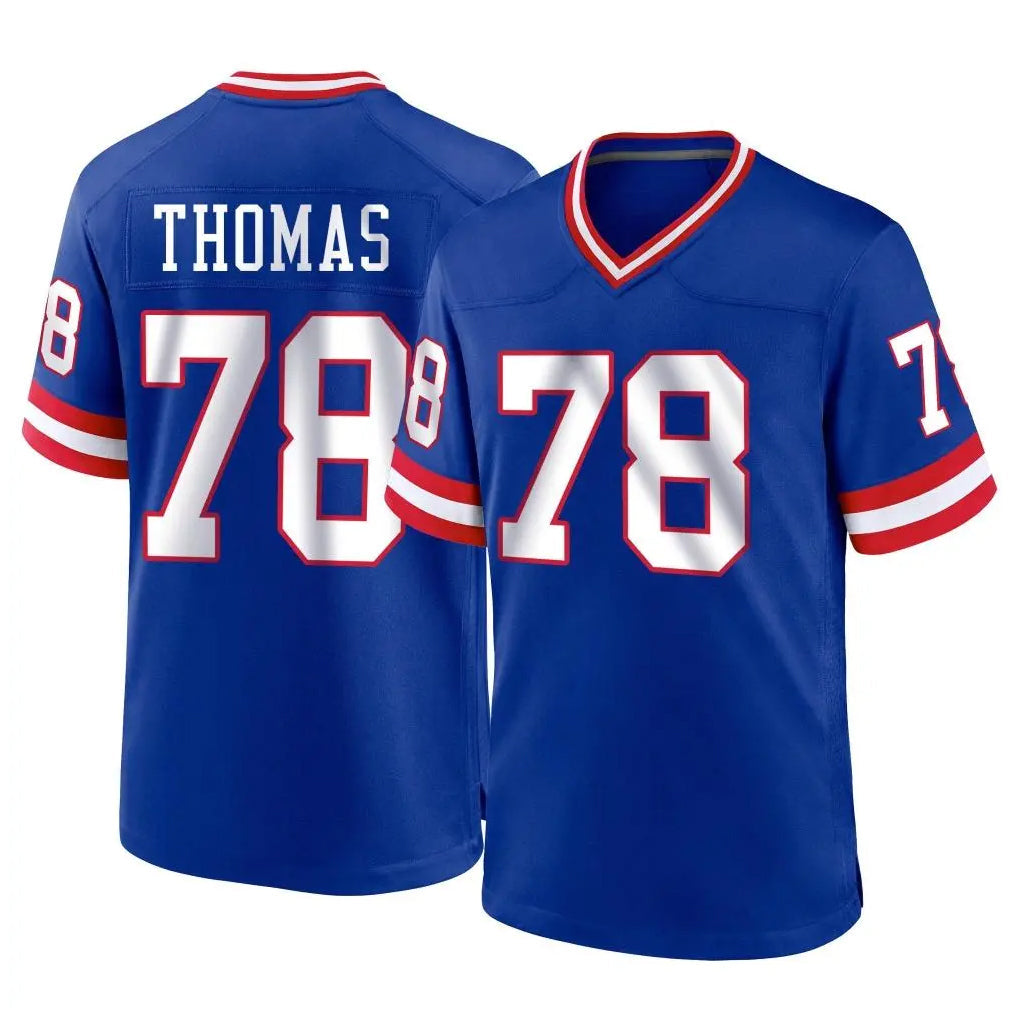 Ndoa NY.Giants #78 Andrew Thomas Player Royal Classic Home Game Stitched Jerseys