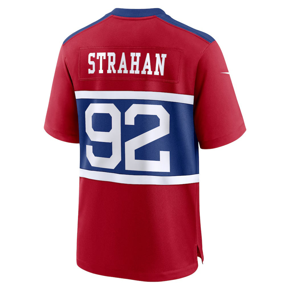 Ndoa NY.Giants #92 Michael Strahan Century Red Alternate Retired Player Game Stitched Jerseys