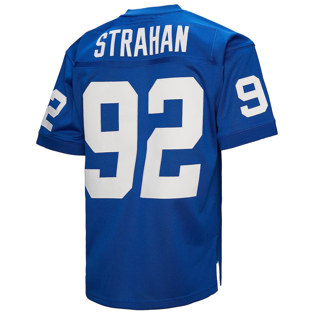 Ndoa NY.Giants #92 Michael Strahan Mitchell & Ness Royal Authentic Throwback Retired Player Stitched Jerseys