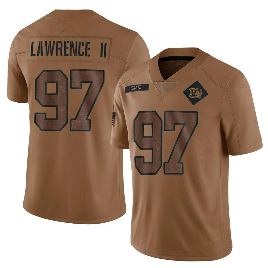 Ndoa NY.Giants #97 Dexter Lawrence II Player Brown Salute To Service Limited Stitched Jerseys