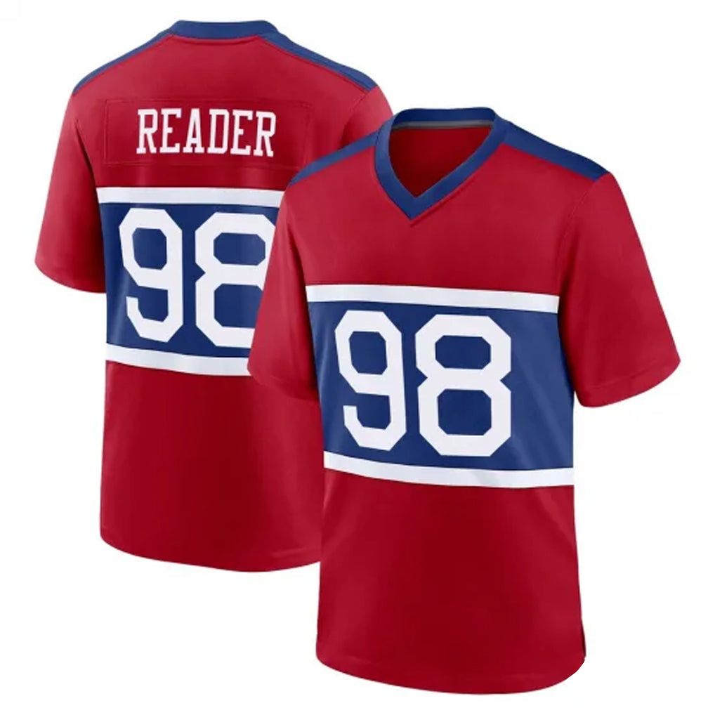 Ndoa NY.Giants #98 DJ Reader Player Red Century Home Game Stitched Jerseys