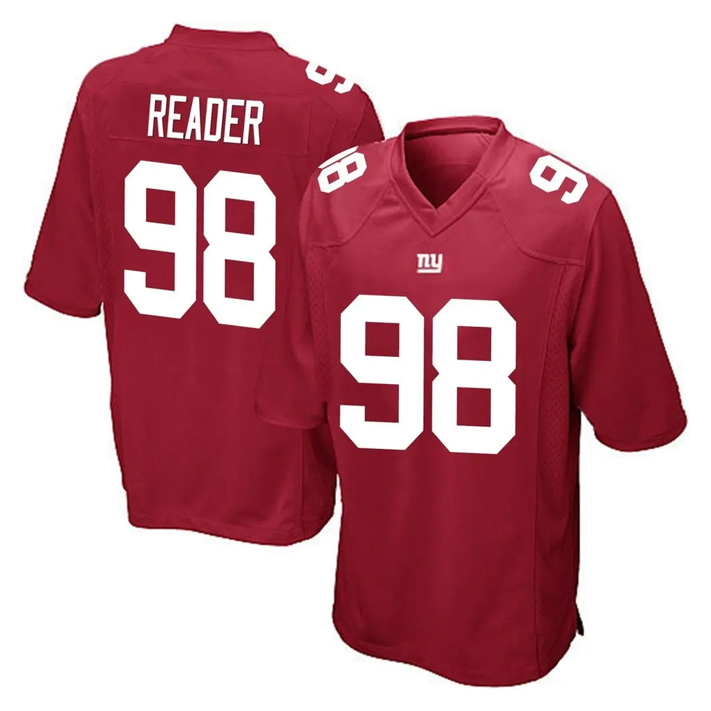 Ndoa NY.Giants #98 DJ Reader Player Red Home Game Stitched Jerseys
