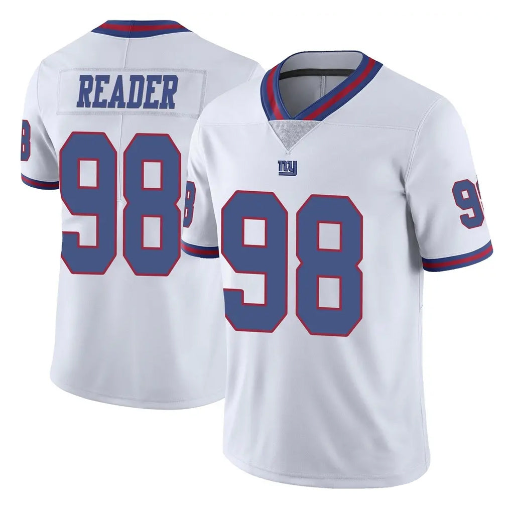 Ndoa NY.Giants #98 DJ Reader Player White Color Rush Home Game Stitched Jerseys