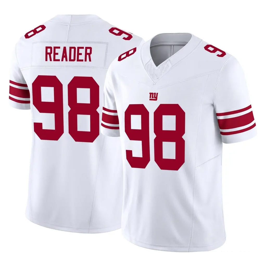 Ndoa NY.Giants #98 DJ Reader Player White Limited Vapor F.U.S.E. Home Game Stitched Jerseys