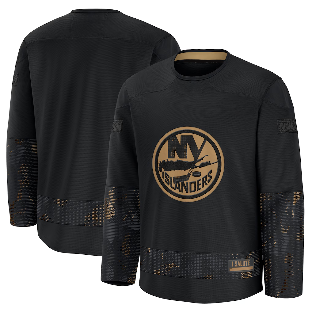 Ndoa NY.Islanders Black 2024 Military Appreciation Practice Jerseys