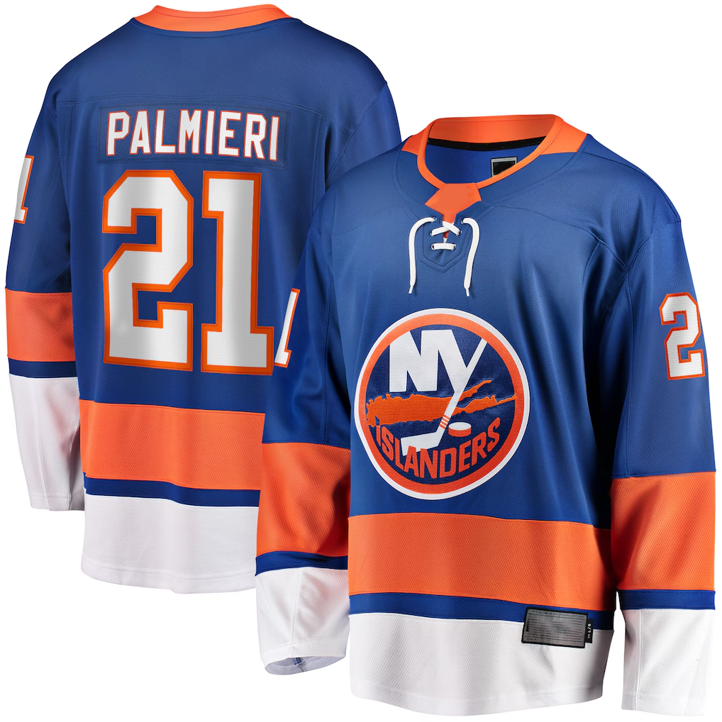 Ndoa NY.Islanders #21 Kyle Palmieri Royal Home Breakaway Replica Jerseys