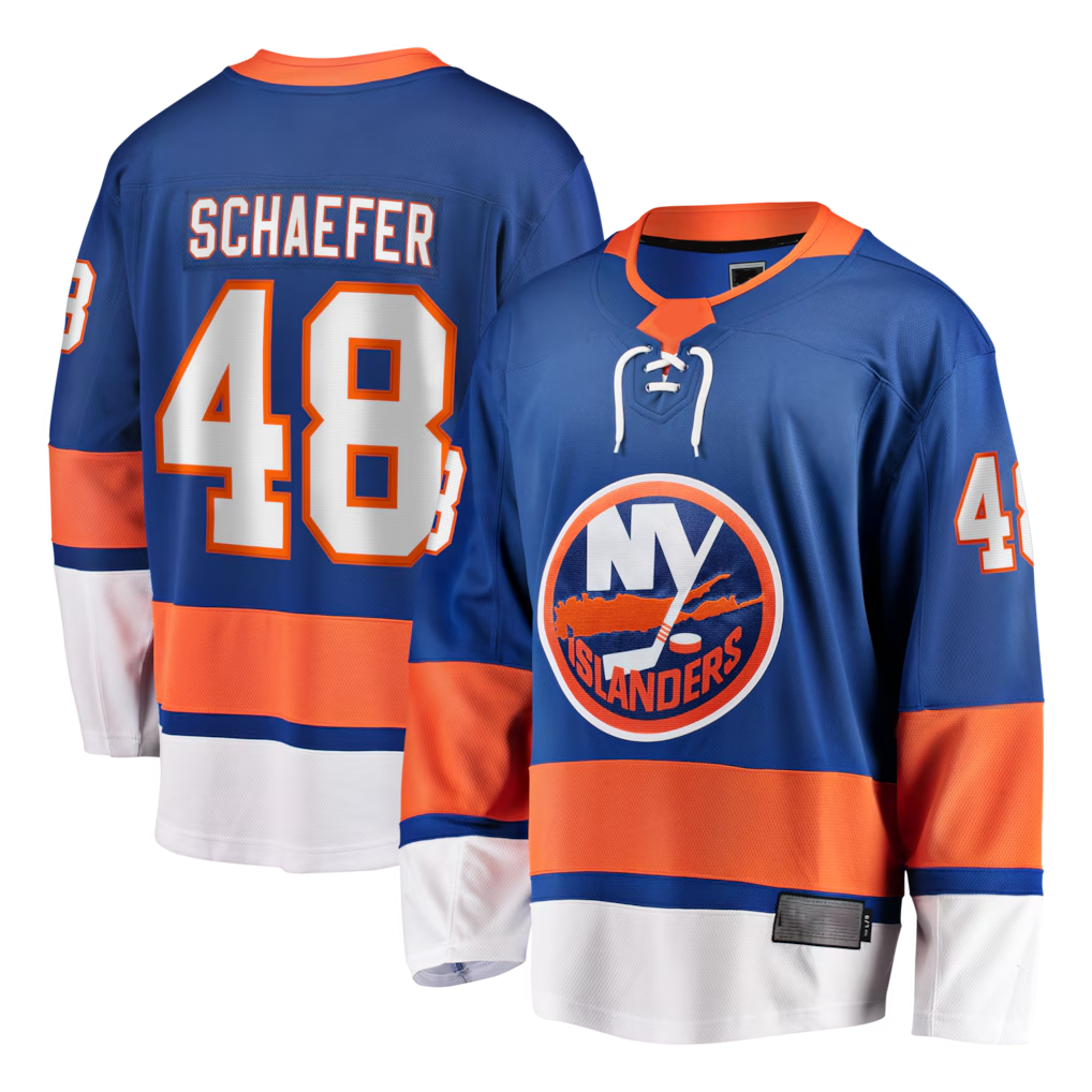 Ndoa NY.Islanders #48 Matthew Schaefer Royal Home Breakaway Player Jerseys
