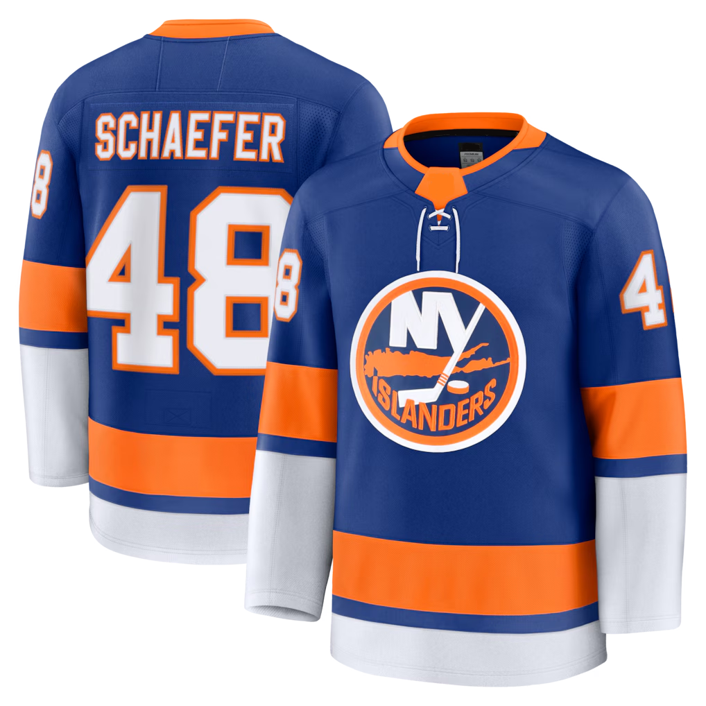 Ndoa NY.Islanders #48 Matthew Schaefer Royal Home Premium Jerseys