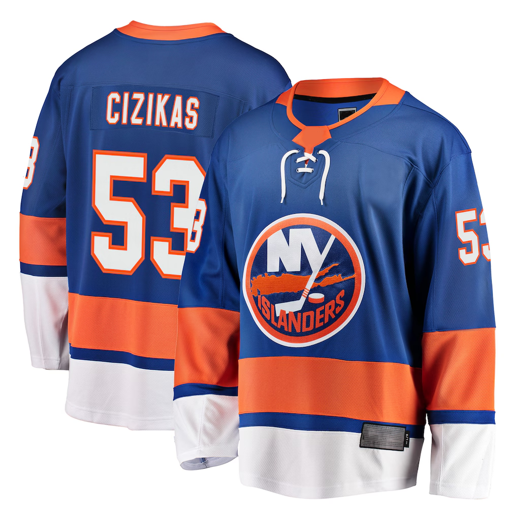 Ndoa NY.Islanders #53 Casey Cizikas Royal Breakaway Player Jerseys