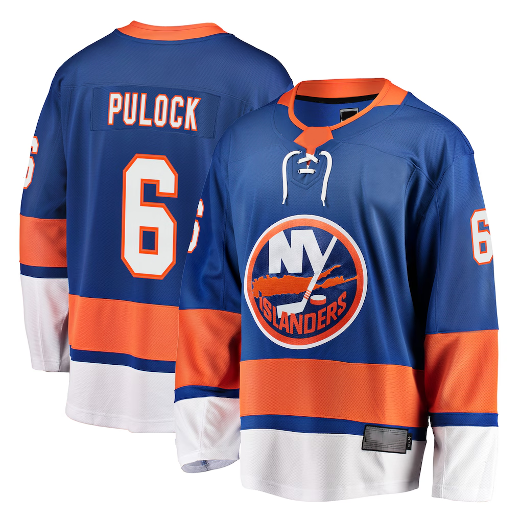 Ndoa NY.Islanders #6 Ryan Pulock Royal Breakaway Player Jerseys
