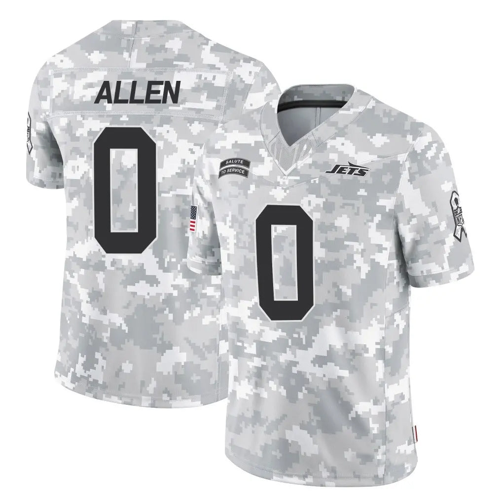Ndoa NY.Jets #0 Braelon Allen Player Arctic Camo Salute to Service Limited Stitched Jerseys