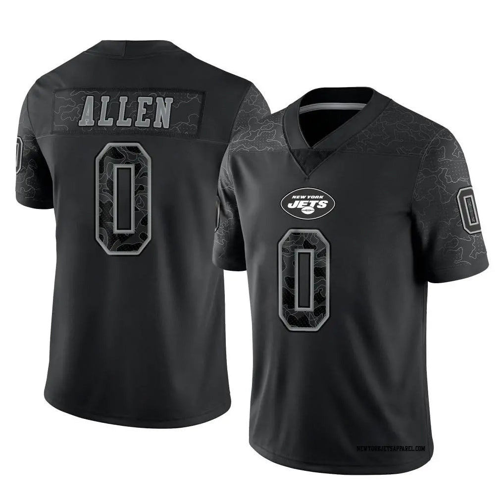 Ndoa NY.Jets #0 Braelon Allen Player Black REFLECTIVE Limited Stitched Jerseys