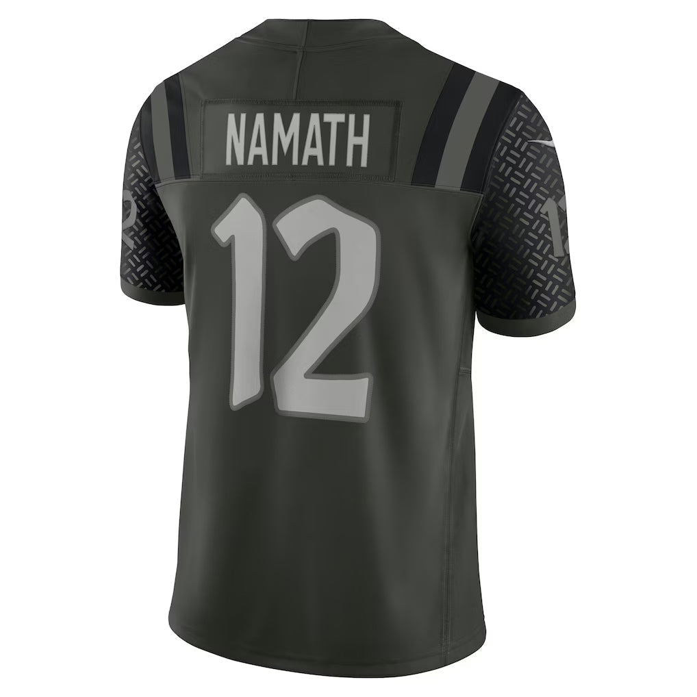 Ndoa NY.Jets #12 Joe Namath Player Gotham Green Rivalries Collection Limited Stitched Jerseys