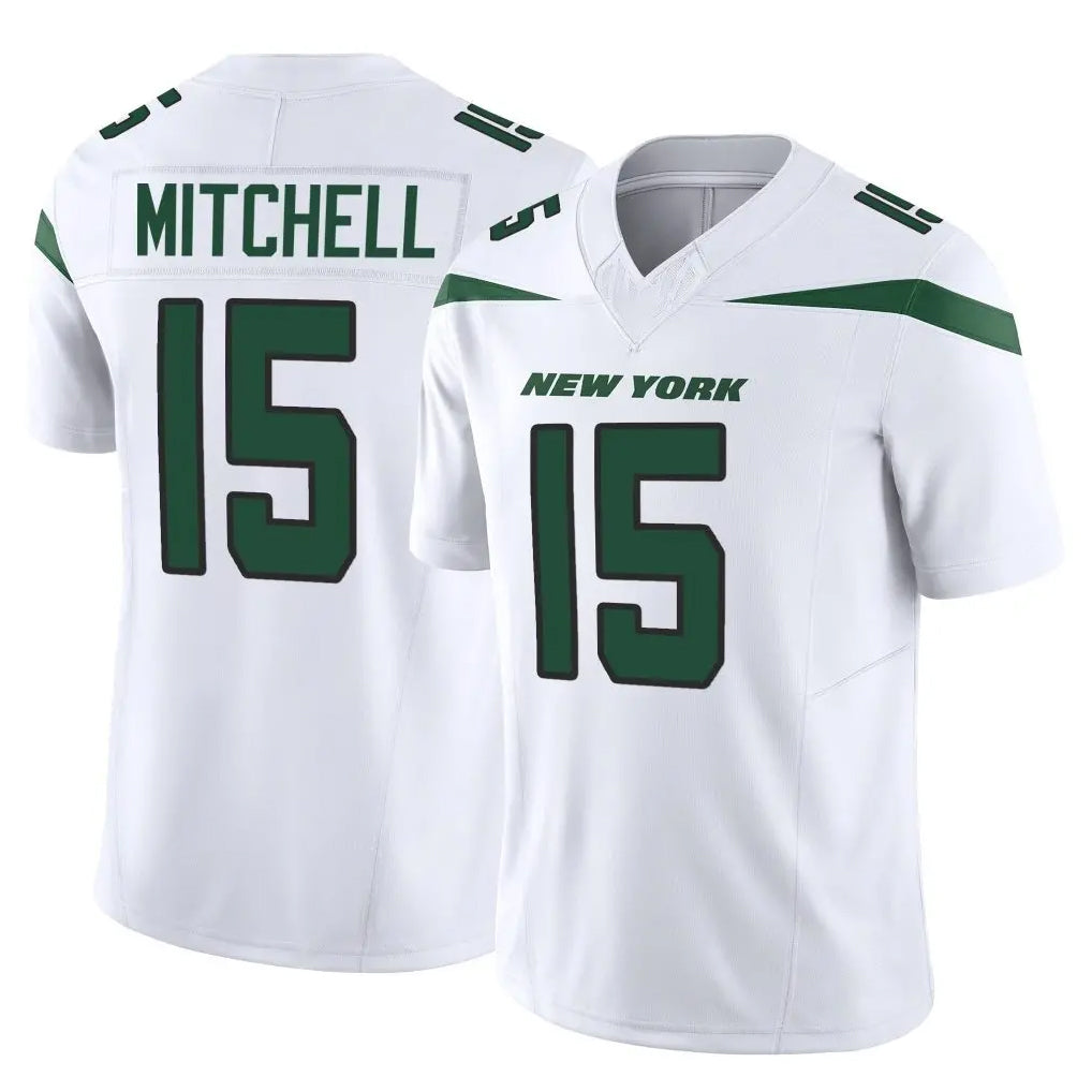 Ndoa NY.Jets #15 Adonai Mitchell Player White Limited Vapor F.U.S.E. Home Game Stitched Jerseys