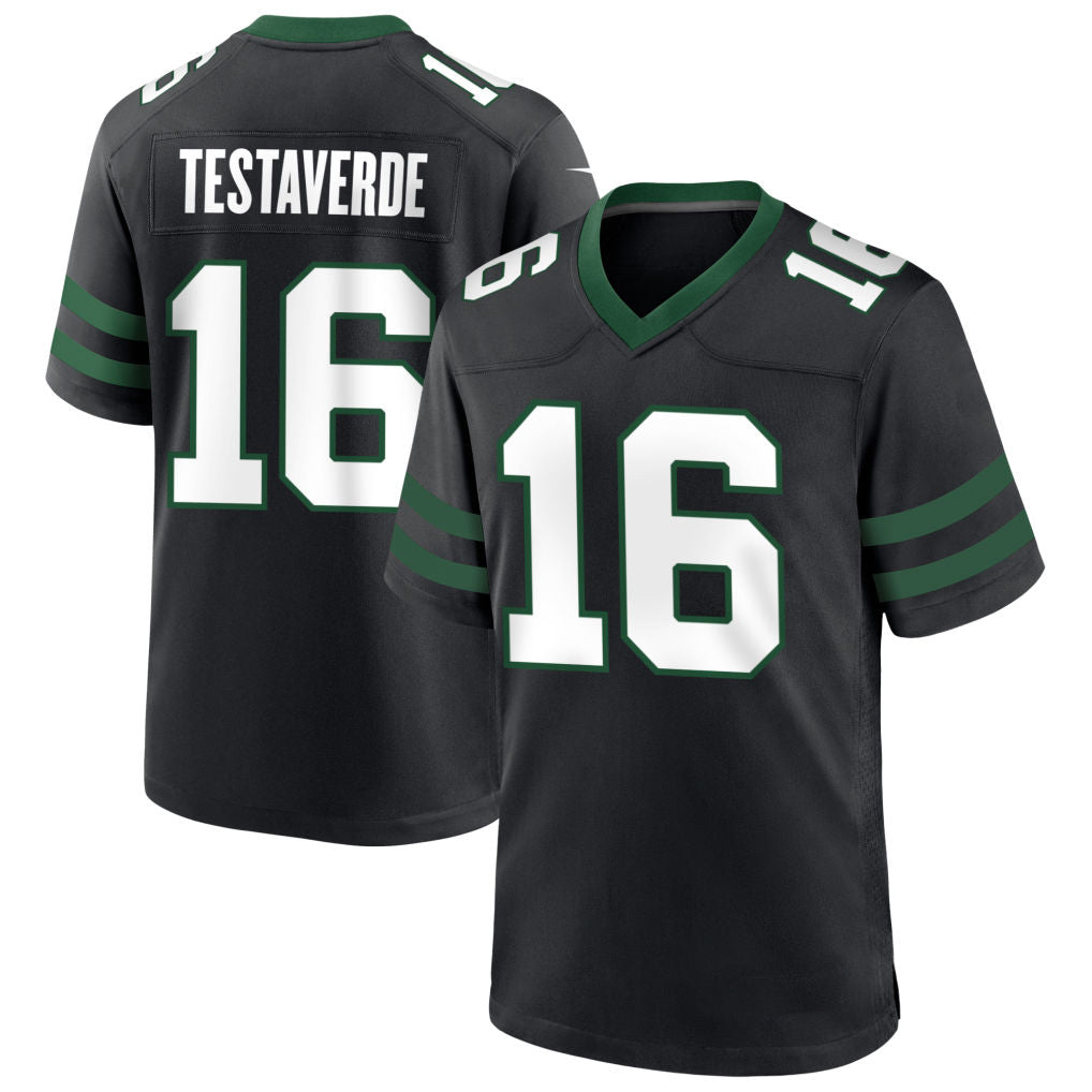 Ndoa NY.Jets #16 Vinny Testaverde Player Black Home Game Stitched Jerseys