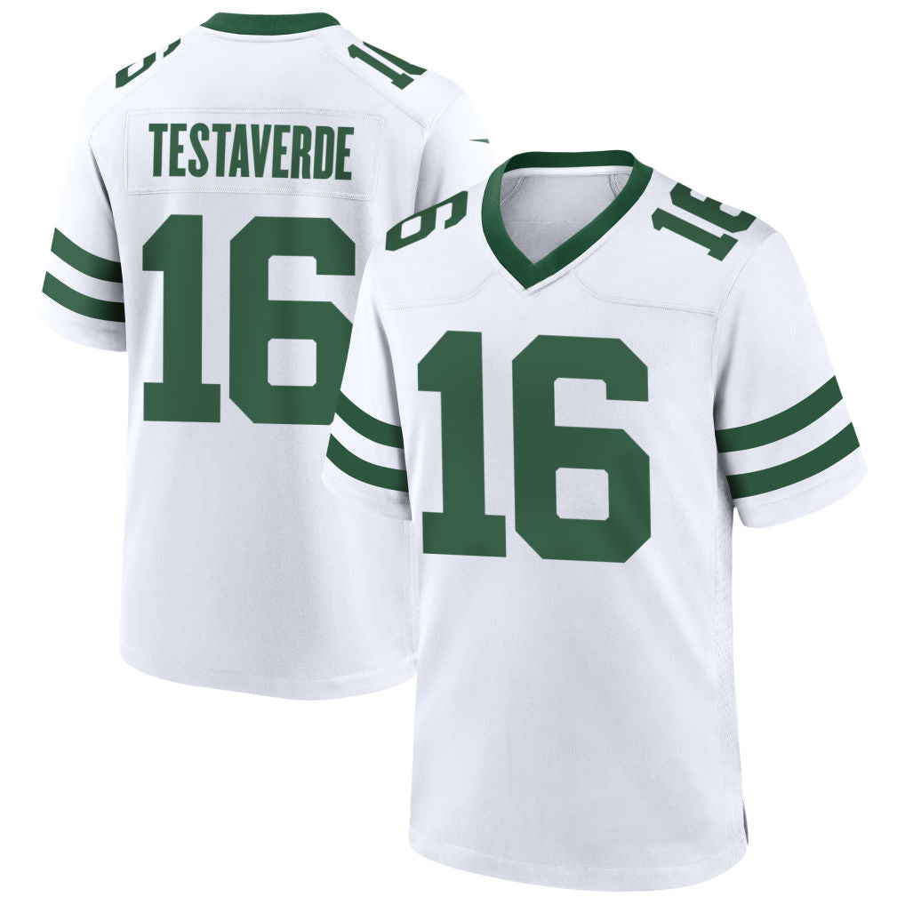 Ndoa NY.Jets #16 Vinny Testaverde Player White Home Game Stitched Jerseys